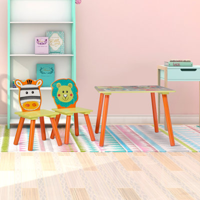 Langsa Kids 3 Piece Square Play Or Activity Table and Chair Set