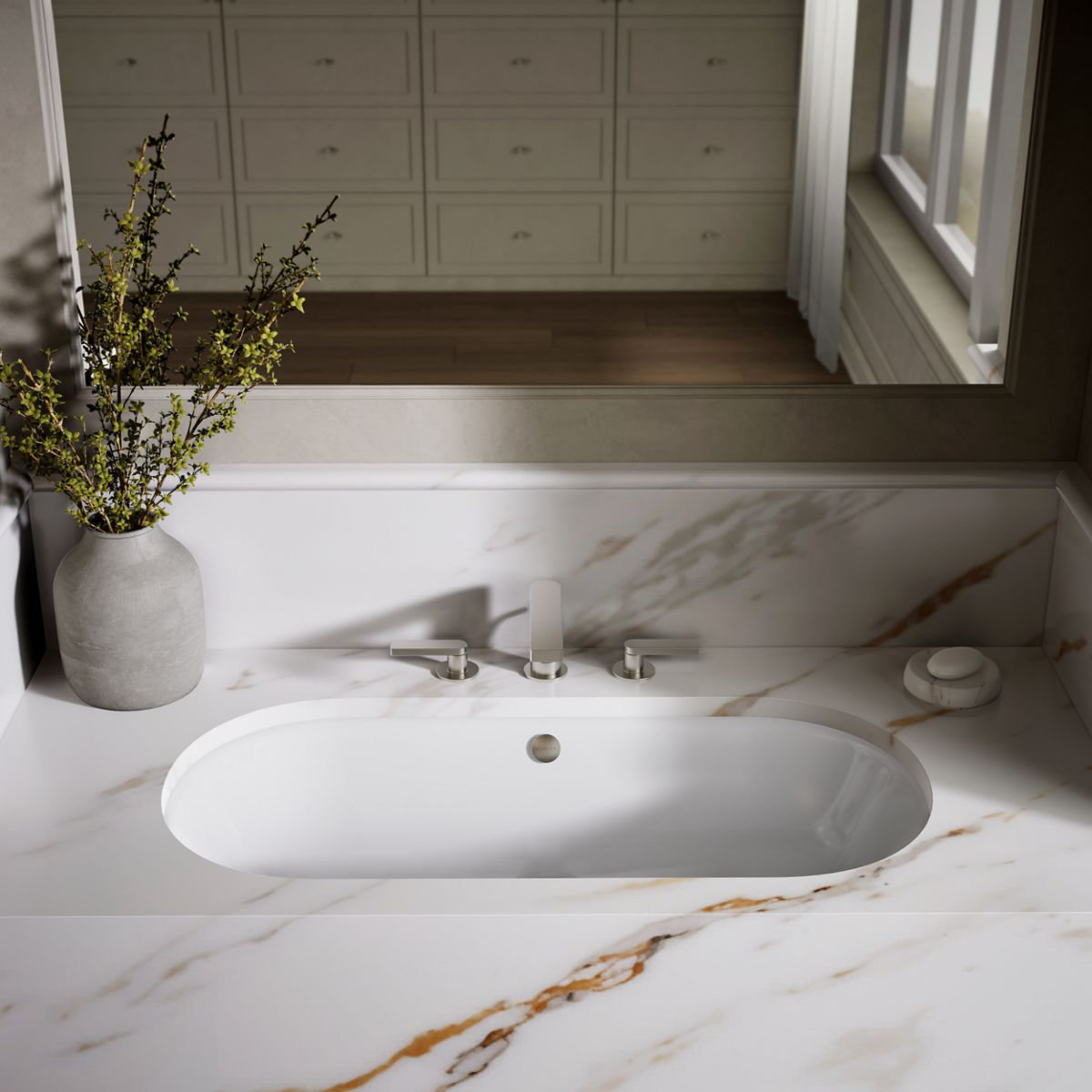 Iron Plains Capsule Dual-Mount Bathroom Sink