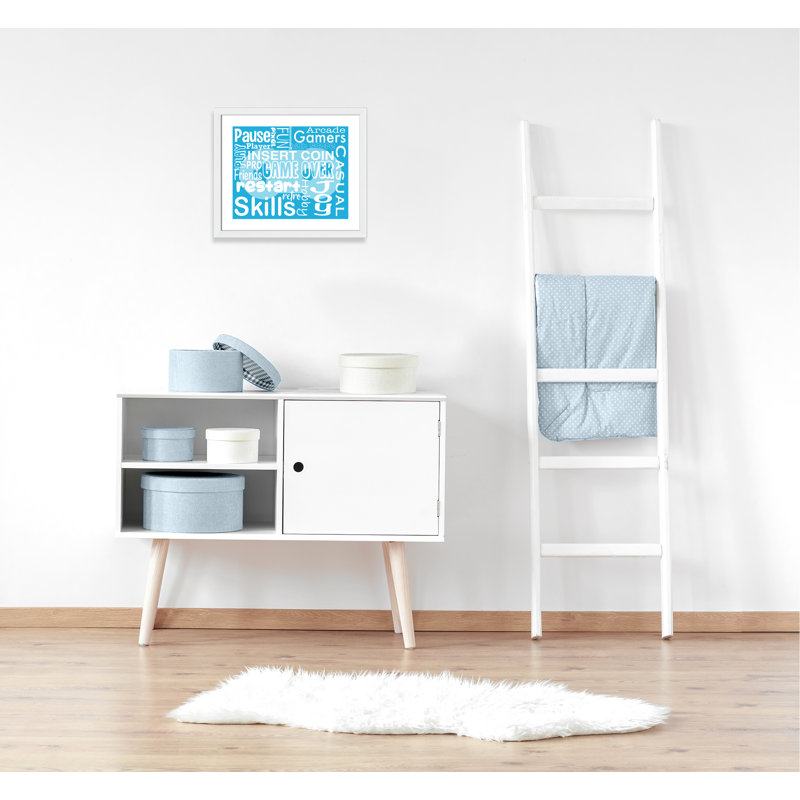 Décoration murale Juvenile Gaming, H 20,5 po x l 24,5 po x P 0,63 po, Cadre blanc