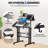 Ladejah Adjustable Metal Base Computer Desk