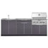Cuisine d'extérieur modulaire 3 pièces 97 "avec 4 brûleurs et évier 97" KitchenAid