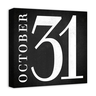 « october trente one », art textuel sur toile