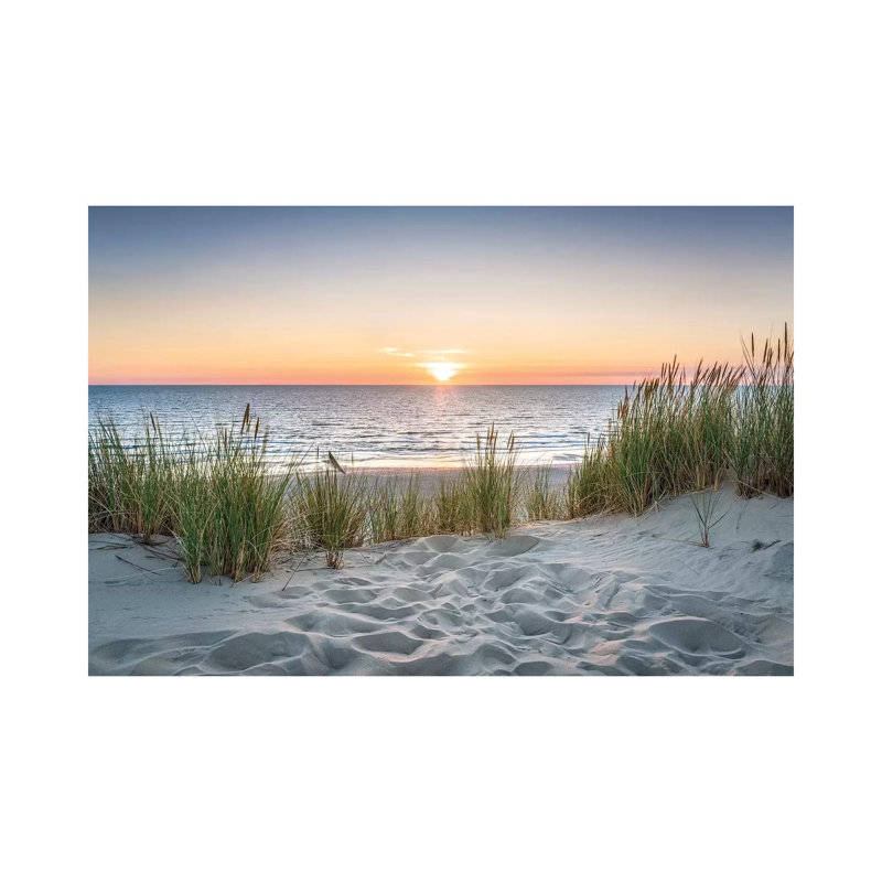 «Beautiful Sunset at the Beach» par Jan Becke - reproduction de photo, H 40 po x l 60 po, Toile tendue, Sans cadre
