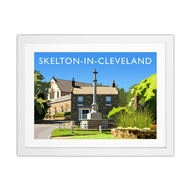 Skelton-in-Cleveland by Richard O'Neill - Print, White Framed, 33.5cm H x 43.5cm W x 3cm D