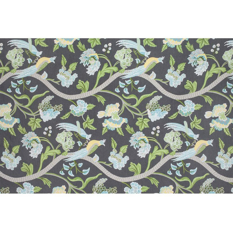 Peel & Stick Floral Border, 66" L x 96" W, Gray