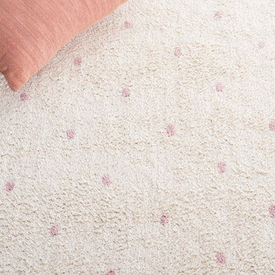 Tapis ivoire / rose Easy Care 212