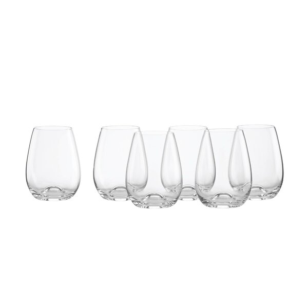 HomArt Cantina Recycled Glass Stemless Wine Glass - Set of 6