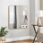 36In X 36In Inch Gold Metal Framed Square Bathrrom Mirror For Wall.-789964742-801917487
