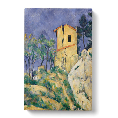 House With The Cracked Walls by Paul Cezanne - Wrapped Canvas Painting