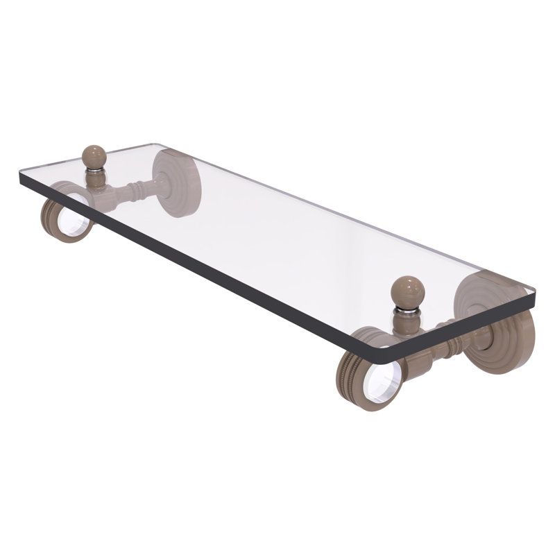 Tablette en verre de la collection Pacific Grove, H 3,2 po x l 16 po x P 5,1 po, Beige ombré