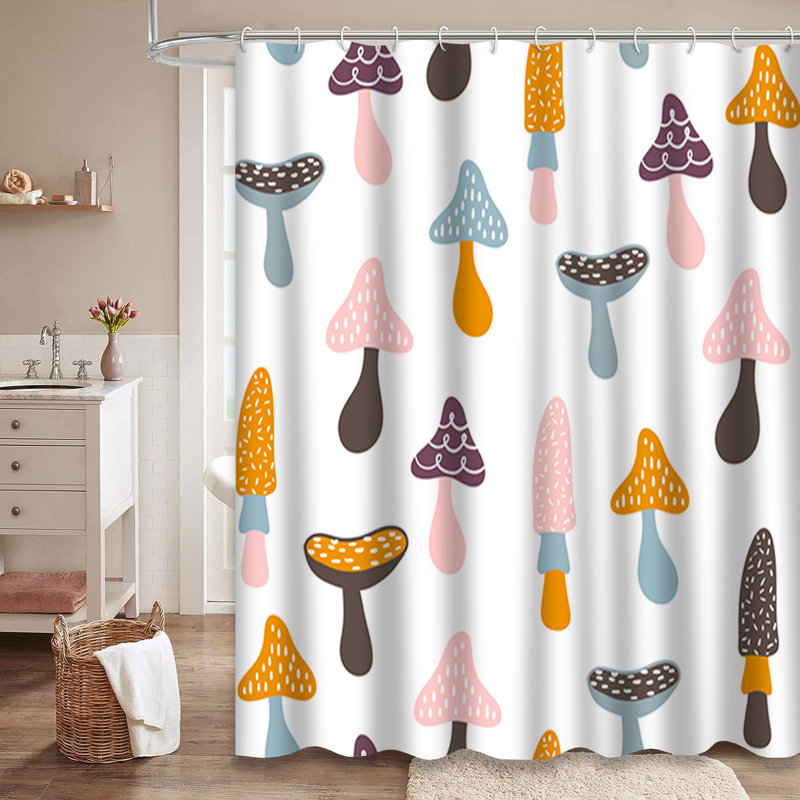 Rideau de douche rétro avec 12 crochets Wild Deer Mountains, L 72 po x l 84 po