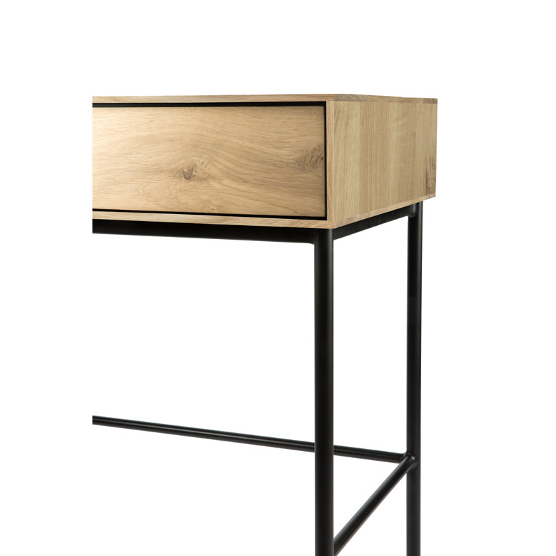Facette Solid Wood Writing Desk, Natural Oak