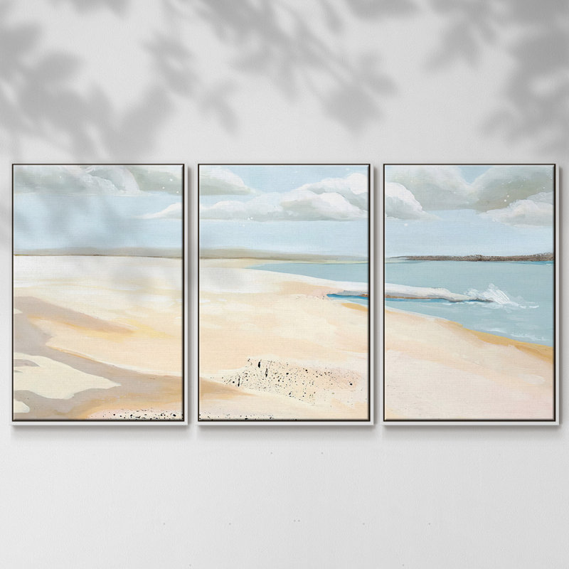 3 pièces Sandy Getaway II, H 24 po x l 48 po x P 2 po, Blanc