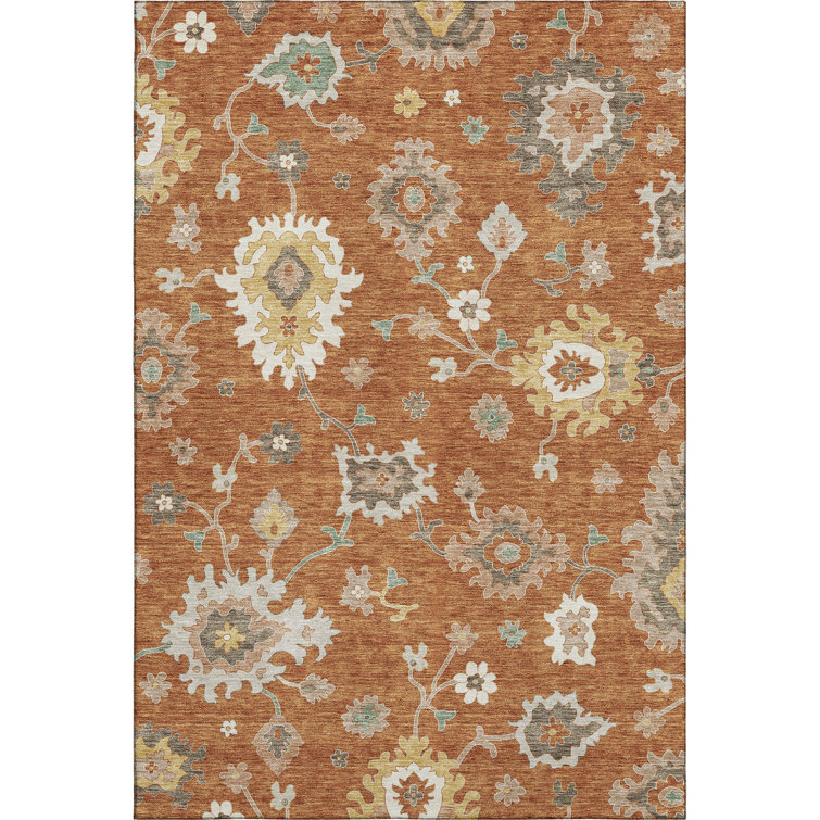 Premium Machine Washable Prisco Paprika Rug