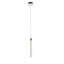 Luminaire suspendu chromé 1 lumière DEL avec tige en cristal transparent-29552693