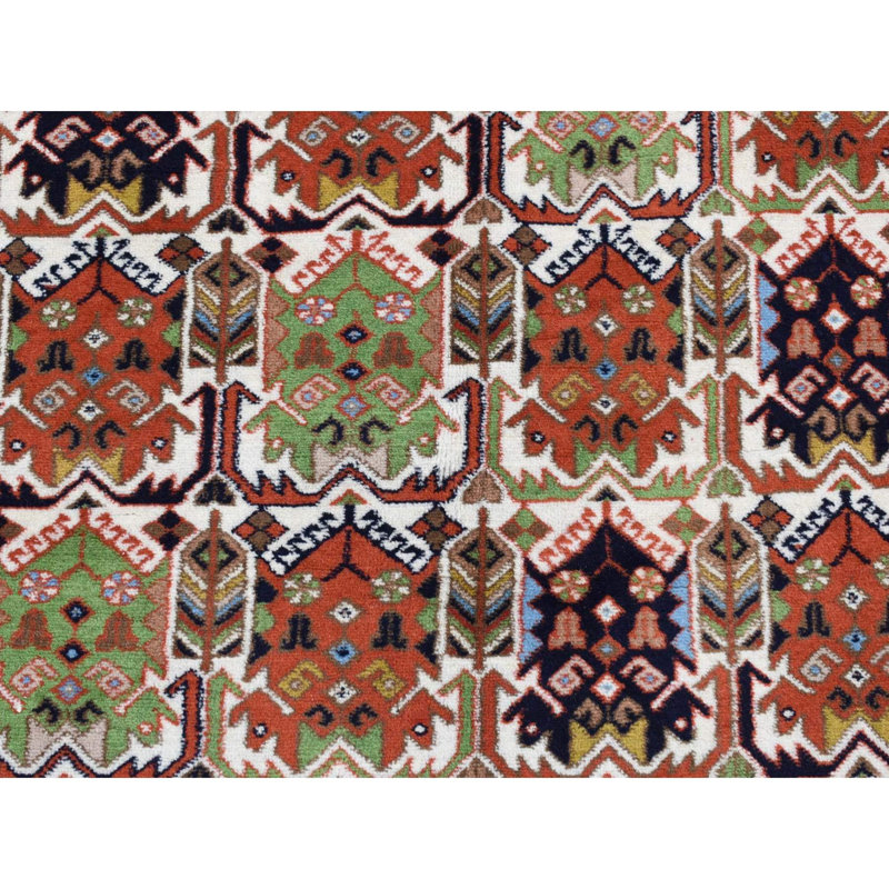 Tapis unique brun / rouge / vert nouvel âge 3 pi 10 po x 5 pi 10 po Brondby