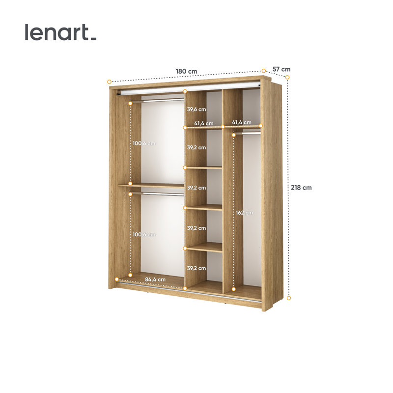 ARTI 2 Door Wardrobe, Brown