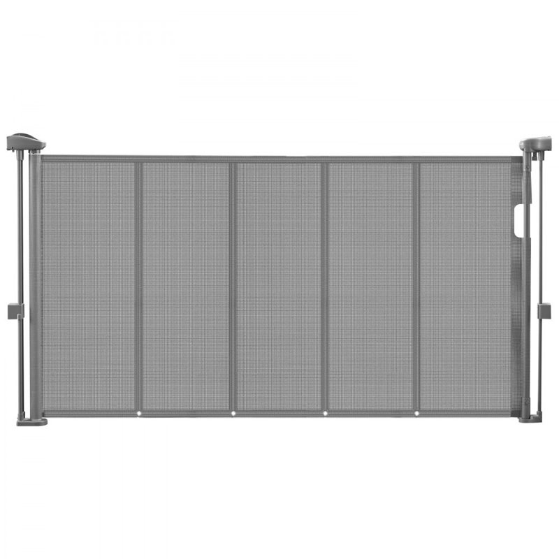 Barrière pour bébé rétractable de grande taille pour enfants ou animaux de compagnie , L 55 po, Gris
