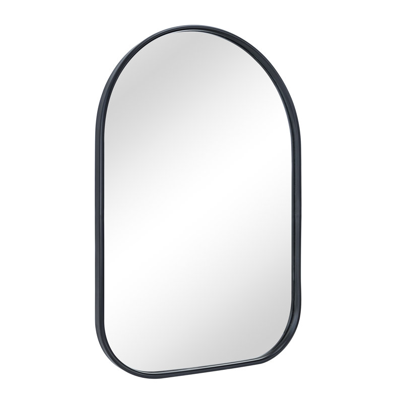 Miroir de salle de bain, 30 po x 20 po, Noir mat