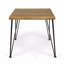 Table de patio industrielle en bois et métal