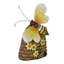 Statuette abeille solaire peinte à la main avec fleurs à DEL 9 x 12,5 po Exhart