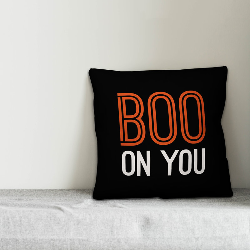 Boo on You Throw Pillow, Indoor