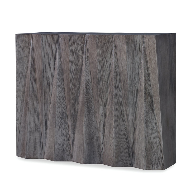 Accordion 40'' Solid Wood Console Table, Steel