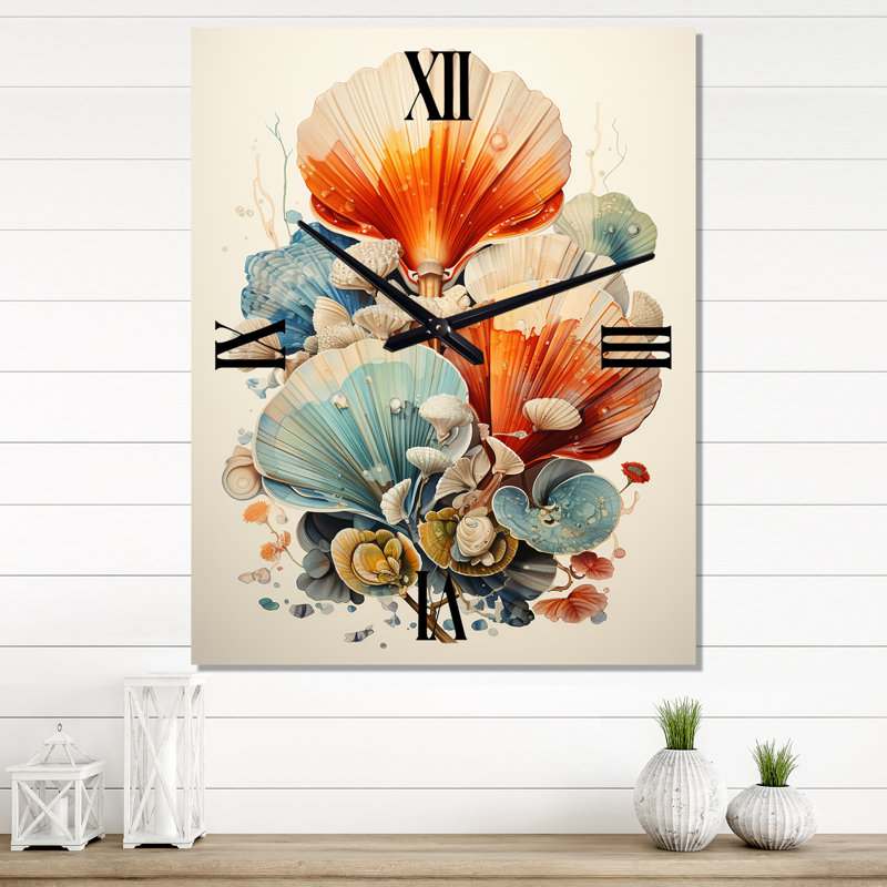 Geometric Forms Of Clam - Clam Modern Wall Clock, Medium