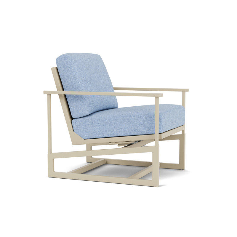 Summit Outdoor Rocker Chair, Demo Skyway, Linen, Matte White