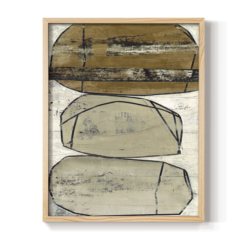 Dim Sum I, reproduction encadrée - bois massif, H 15 po x l 12 po, Naturel