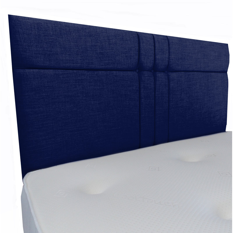 Finna Upholstered Headboard, Midnight Blue, Double (4'6)