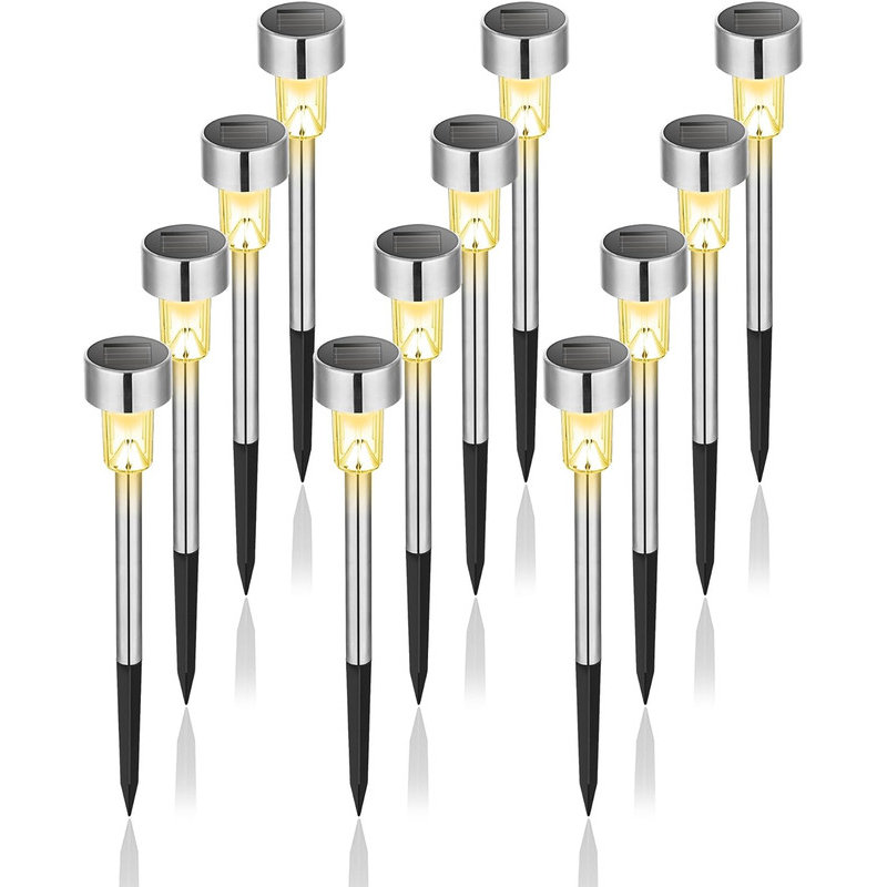 Stainless Steel Solar Powered Stainless Steel Pathway Light Pack