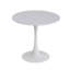 Table ronde blanche, table de salle à manger moderne, plateau en panneau de fibres à densité moyenne et table tulipe ronde en acier, table basse de style Mid-Century pour salon 24 pouces, table de salle à manger ovale-678985750-689675677
