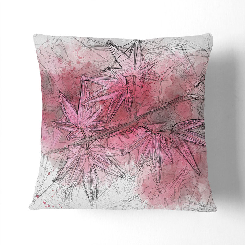 Japanese Maple Tree Scatter Cushion, 40cm H x 40cm W x 15cm D