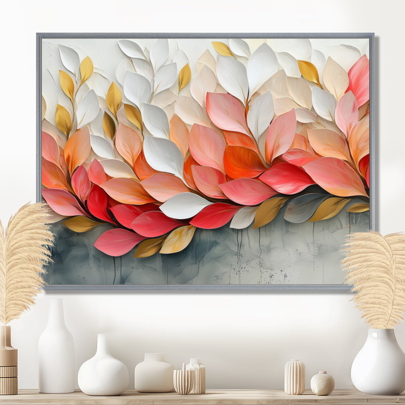 Velours rose, pétale de la nature dans le vent - fleurs abstraites, art mural, H 16 po x l 32 po, Reproduction encadrée