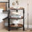 End Table Side Table with Charging Station and 2 Drawers