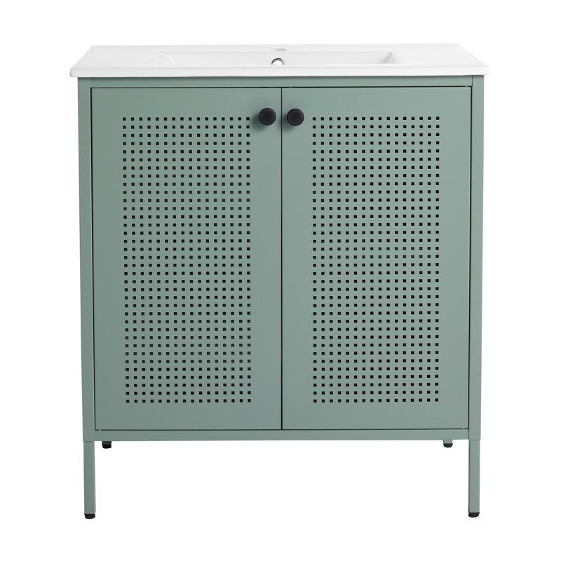 Ensemble de meuble-lavabo 30 po avec armoire, Vert menthe