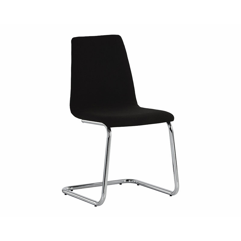 Chaise d'appoint rembourrée H 19 po Arland, Noir