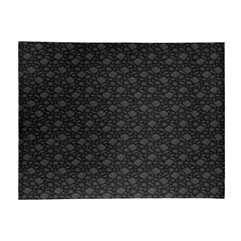 Tapis noir/gris à pizza reg patterns classic, Rectangle 9 pi x 12 pi