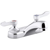 Triton Bowe 0.5 GPM Centerset Bathroom Sink Faucet with Aerated Flow and Lever Handles, Drain Not Included