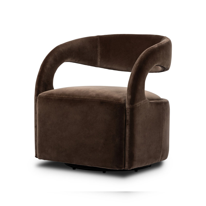 Hawkins Swivel Armchair, Surrey Mink Cotton Blend