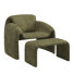 Gainsborough Round Arm Accent Chair And Ottoman