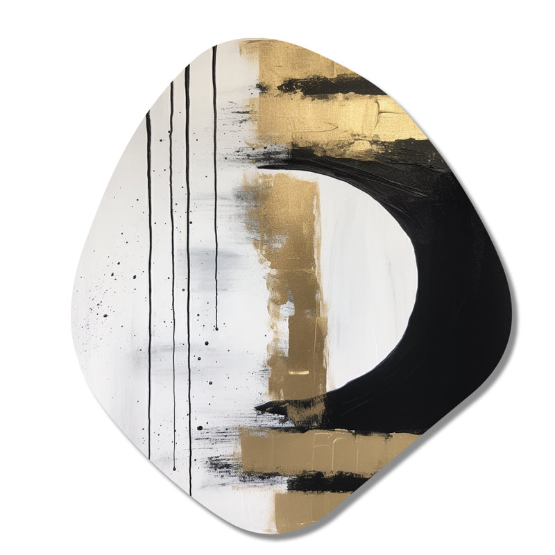 Art mural en métal asymétrique, peinture abstraite, forme de nébuleuse, H 35 po x l 31 po