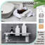 Ensemble de 2 tablettes flottantes contemporaines pour salle de bain avec barre à serviettes, 15,7 x 4,72 pouces, fixation murale