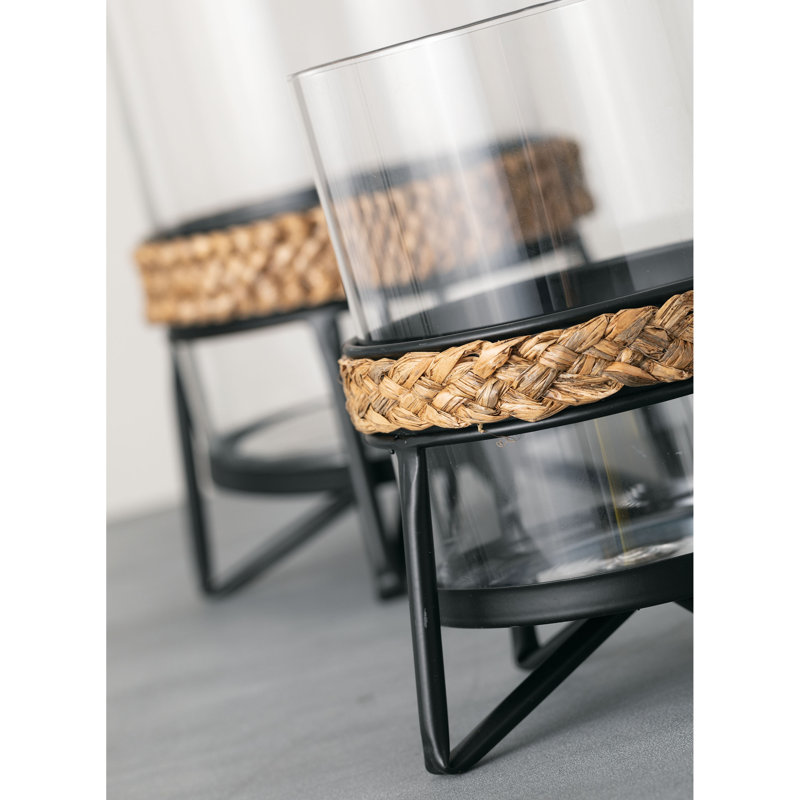 Ensemble d'ouragan en verre 2 pièces