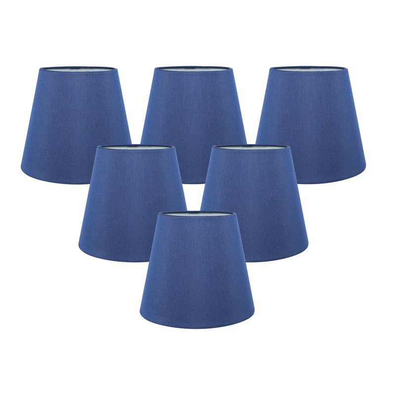 Abat-jour lustre en fausse soie Latitude Run, H 5 po x l 4 po x P 6 po, Bleu