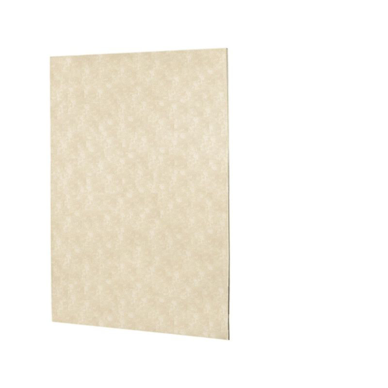 Solid Surface One Panel Shower Wall, White, 72" H x 60" W x 0.25" D