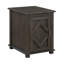 Table de chevet traditionnelle rustique avec tablette de rangement réglable et fini brun