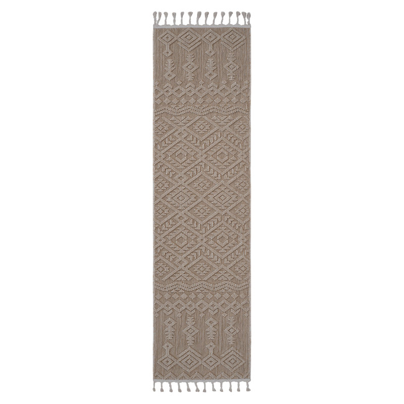 2X8 Natural / Traditional Indoor / Outdoor Runner Rug, Runner 2'2" x 8'