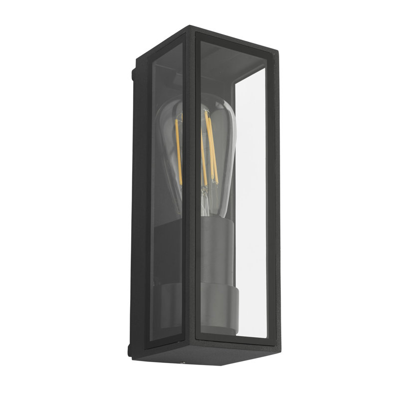 Bodrul Matt Grey 26cm H Outdoor Wall Lantern